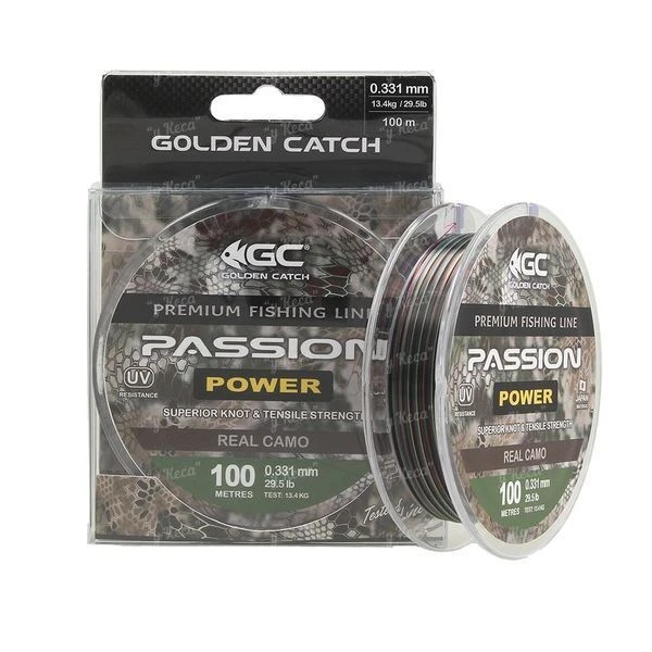 Леска Golden Catch Passion Power 0.203мм 100м Real Camo фото