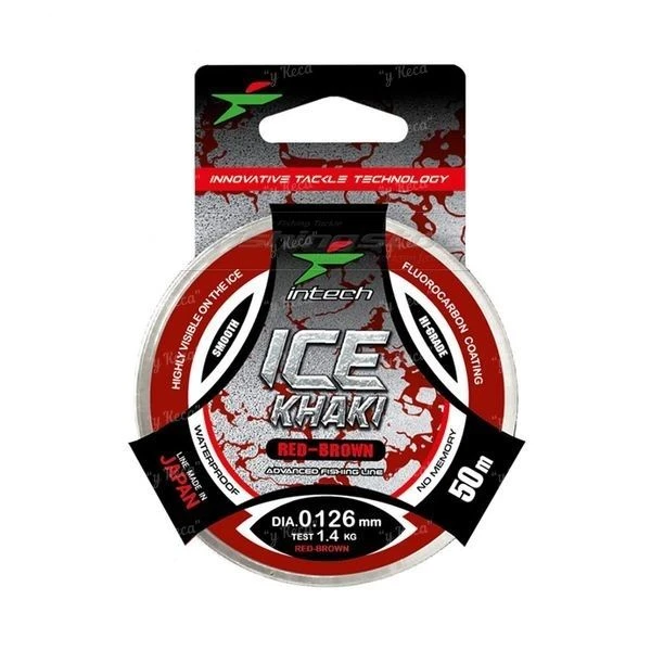 Леска Intech Khaki Ice Line red-brown 50m 0.126мм фото
