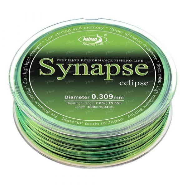 Леска Katran Synapse Eclipse neon-black 1000m 0.309mm фото