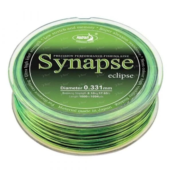 Леска Katran Synapse Eclipse neon-black 1000m 0.331mm фото