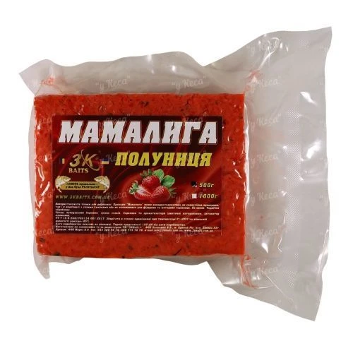 Мамалыга 3KBaits 0.5кг Capsuna (клубника) фото