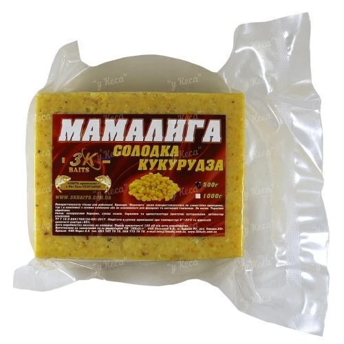 Мамалыга 3KBaits 0.5кг Porumb Dulche (сладкая кукуруза) фото