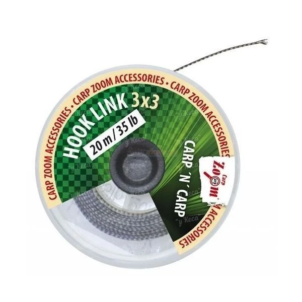 Поводочный материал Carp Zoom Hook Link 3*3 20m 35lb CZ6828 фото