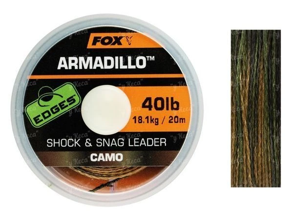 Шок лідер FOX Armadillo Shock & Snag Leader Camo 20m 40lb CAC745 фото