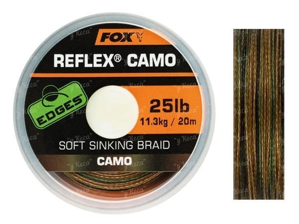 Поводковый материал FOX Reflex Soft sinking Braid Camo 20m 35lb CAC751 фото
