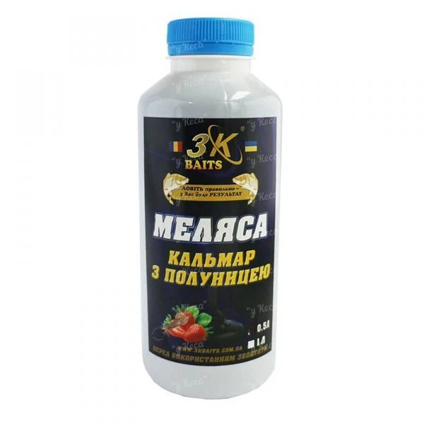Меласа 3KBaits 0.5л Кальмар-клубника фото