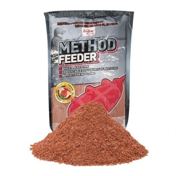 Прикормка методная CZ Method Feeder groundbait 1кг Клубника-рыба CZ9882 фото