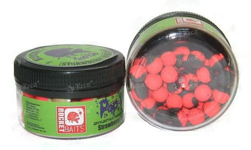 Мини бойлы Rocket Baits Pop-Up Комби 25г 10мм Squid - Strawberry фото