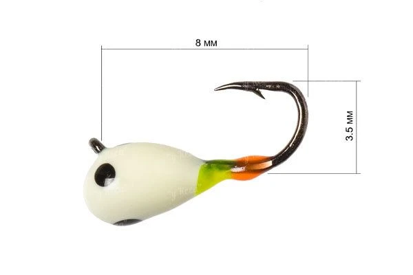 Мормишка Fishing ROI крапля з вушком фарбована фото