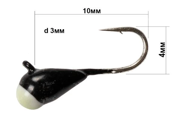 Мормишка Fishing ROI крапля з вушком фарбована фото