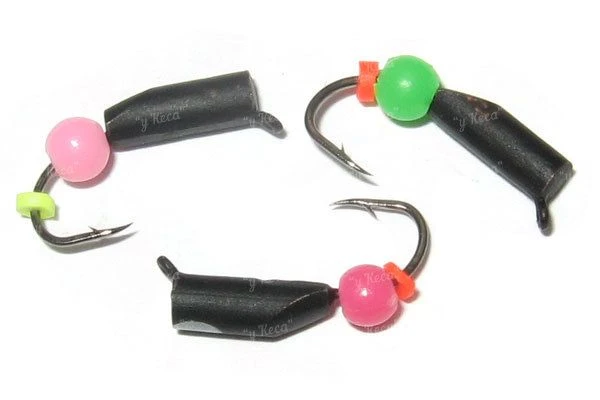 Мормышка Улов Столбик 2.5мм черный с неоновой бусиной 552 фото