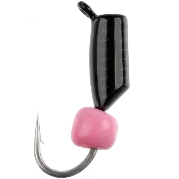 Мормишка Viking Fishing гвоздик 2.5mm 0.62g чорний намистина рожева фото