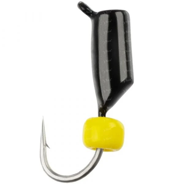 Мормишка Viking Fishing гвоздик 2mm 0.35g чорний намистина жовта фото