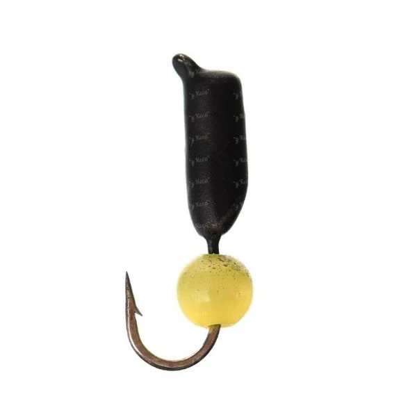 Мормышка вольфрамовая Flagman Столбик 2.4mm 0.48g Шарик кошачий глаз желтый фото