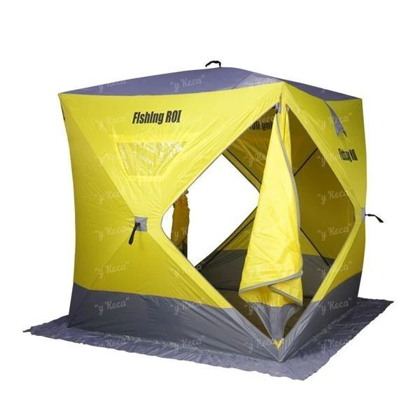 Намет зимовий Fishing ROI Atlant куб 1.8*1.8*2.05м жовто-сірий фото