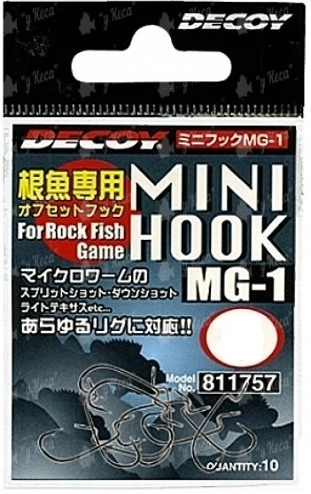 Крючки офсетные Decoy Mini Hook MG-1  фото