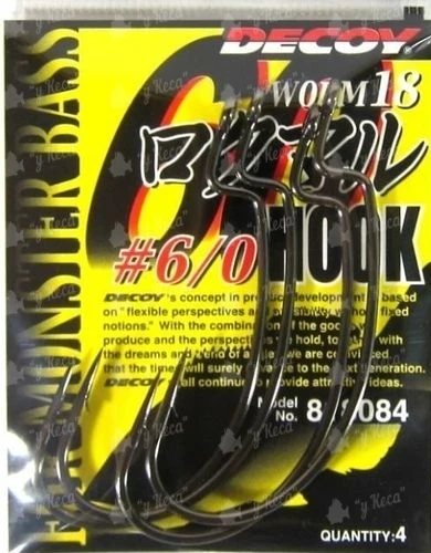Крючки офсетные Decoy Hook Worm 18  фото