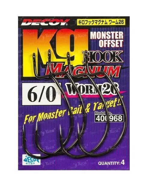 Крючки Offset Decoy Worm 26 Hook Magnum фото