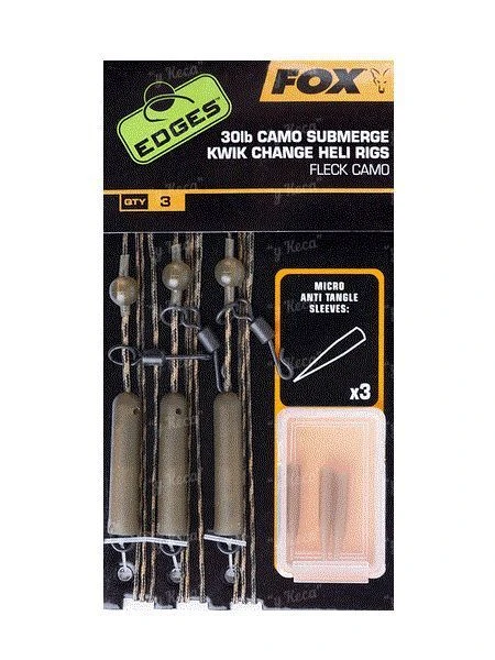 Оснащення FOX Edges Camo Submerge Heli rigs Kwik Change Kit 30lb CAC711 фото
