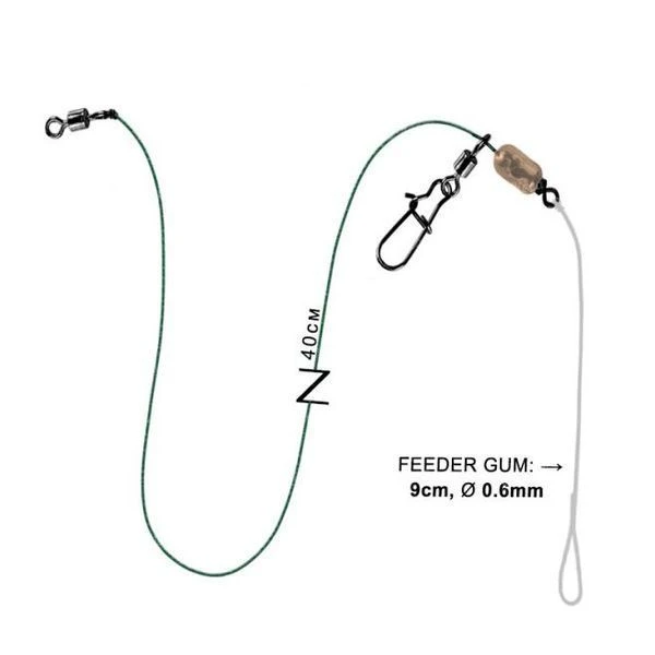 Оснастка ПМ Running Feeder Rig + Feeder Gum 0.6mm FU180777 фото