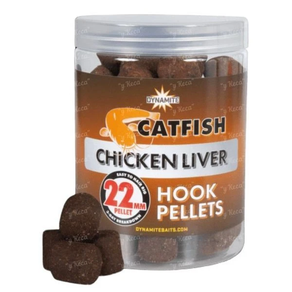 Пеллетс на сома Dynamite Catfish 22mm Chicken Liver Hook Pellets DY808 фото