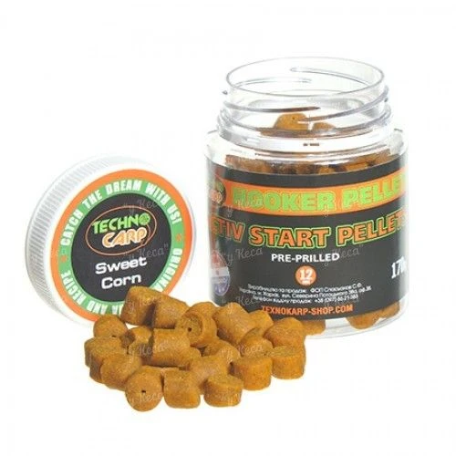 Пеллетс насадочный Технокарп Activ Start Pellets 170г 12мм Sweet Corn фото