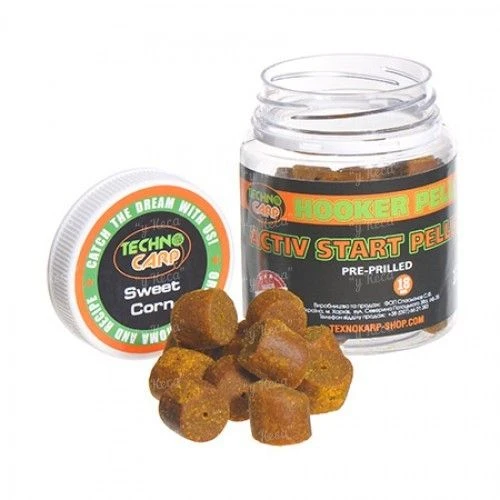 Пелети насадок Технокарп Activ Start Pellets 170г 18мм Sweet Corn фото
