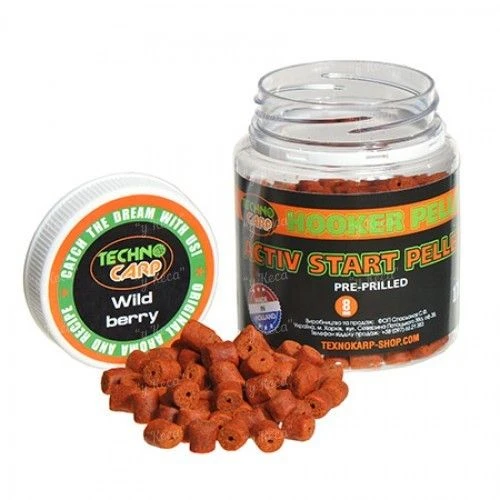 Пеллетс насадочный Технокарп Activ Start Pellets 170г 8мм Wild Berry фото