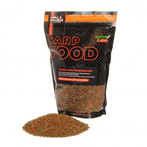 Пеллетс Технокарп Method PVA Micro Pellets 700г Krill-Halibut mix фото