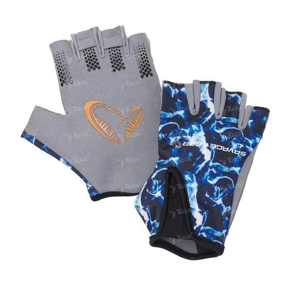 Перчатки Savage Gear Marine Half Glove Sea Blue фото