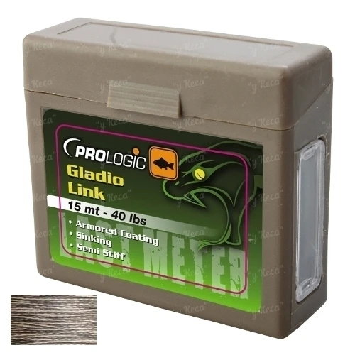 Поводковый матеріал Prologic Gladio Link 45760 15m 20lb Coated Camo Brown фото