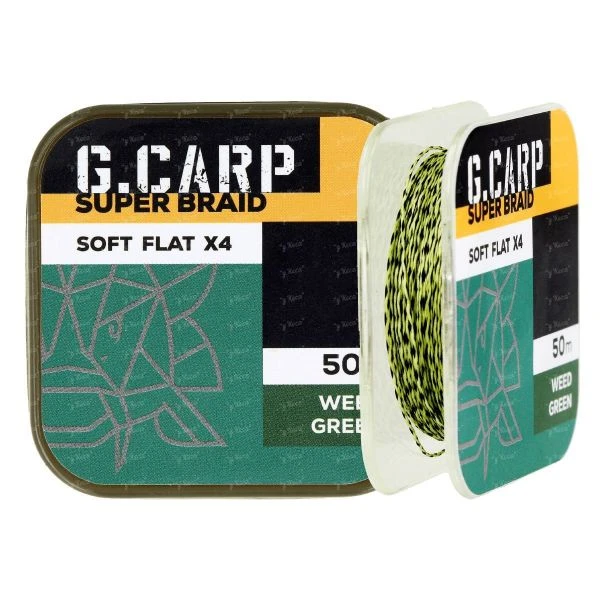 Поводковый материал GC G.Carp Super Braid Soft Flat X4 50м 25lb фото