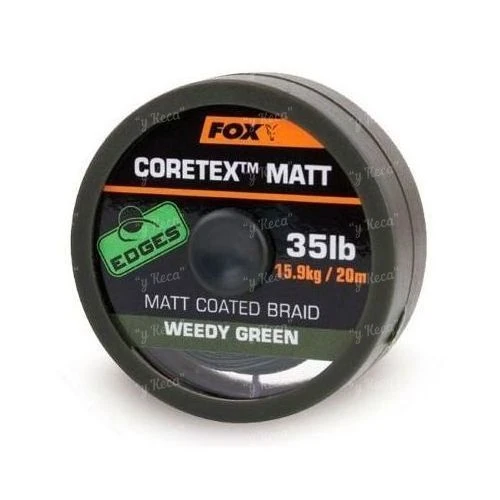 Поводковый материал FOX Coretex Matt coated Braid Green 20m 25lb CAC431 фото
