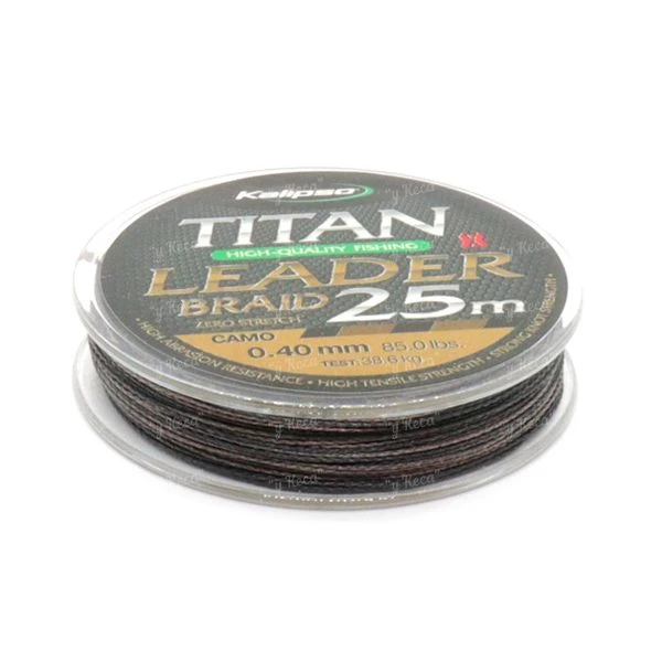 Поводковый материал Kalipso Titan Leader Braid Camo 25м 0.40мм фото