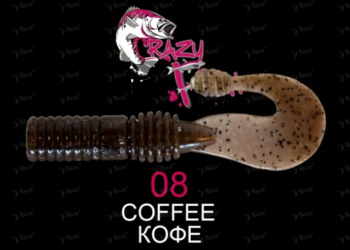Crazy Fish Powertail 7см 5шт #08 Coffee фото