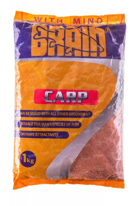 Прикормка Brain 1кг Carp красный фото