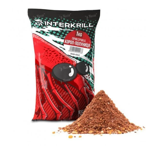 Прикормка Interkrill 1кг Карп-Клубника фото