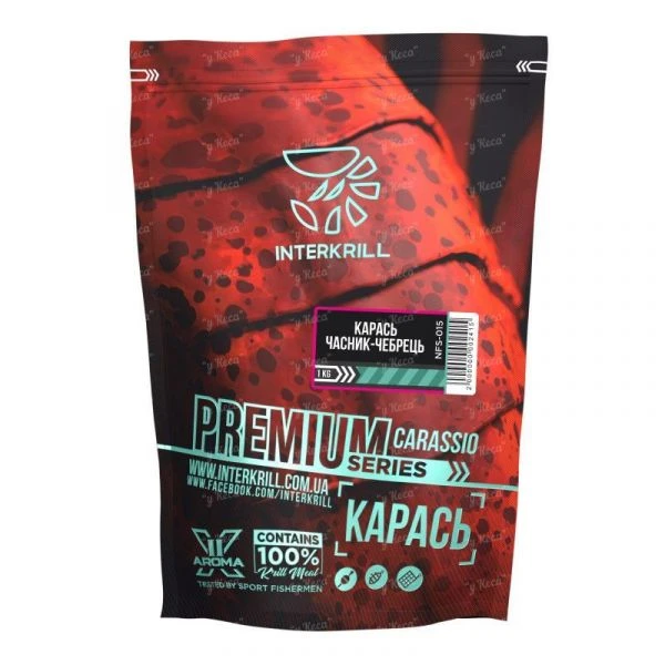 Принада Interkrill Premium 1кг Карась-часник-чебрець фото