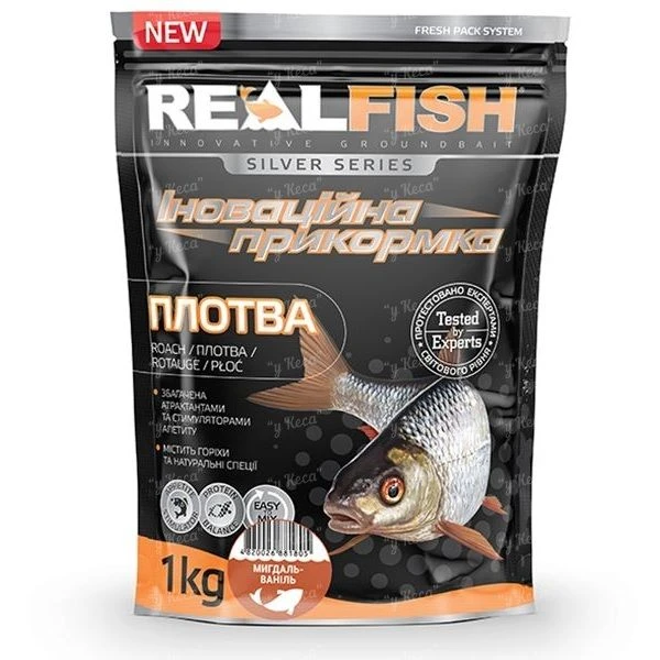 Прикормка RealFish Плотва Миндаль-Ваниль 1кг фото