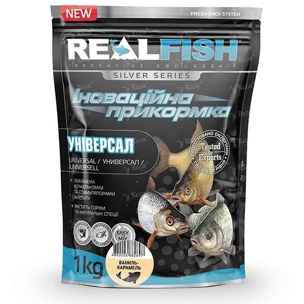 Прикормка RealFish Универсал Ваниль-карамель 1кг фото