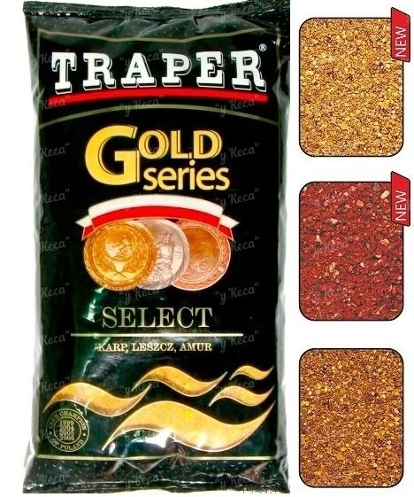 Прикормка Traper 1кг Gold Select бежевая 00014 фото