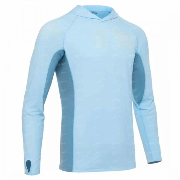 Реглан Favorite Hooded Jersey Basic S sun protect light blue фото