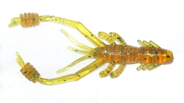 Силикон Reins Ring Shrimp 3" 565 Motor Oil Green Flake 10шт фото