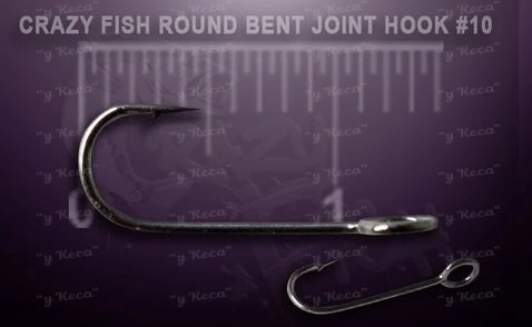 Крючки Round Bent Fixative Shank №10 15шт  фото