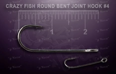 Крючки Round Bent Joint Hook №4 10шт фото