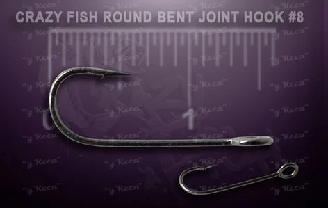Крючки Round Bent Fixative Shank №8 10шт фото