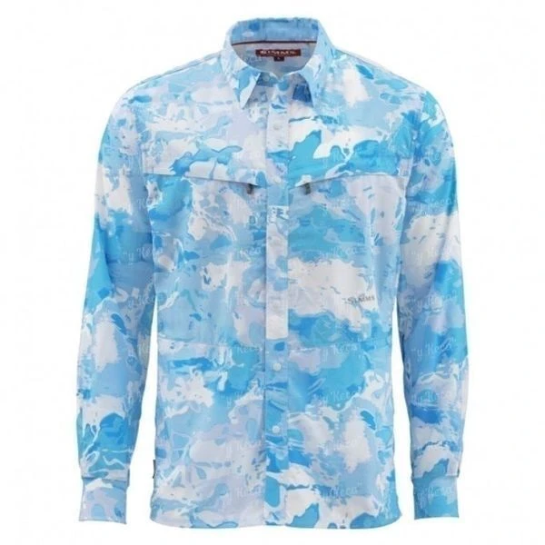 Рубашка Simms Intruder BiComp LS Shirt Cloud Camo Blue 804XC-03-XL фото