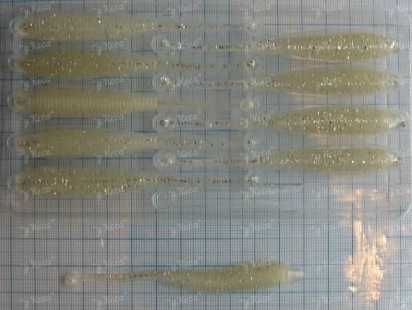 Molix Sator Worm 4" 10шт #07 White Shad фото