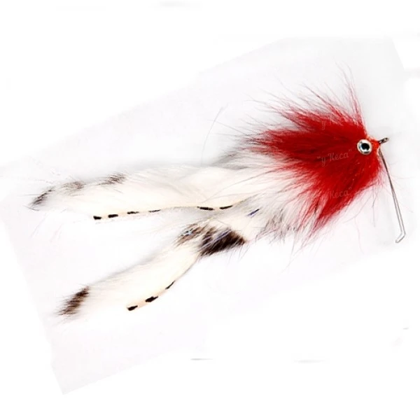 SH13-2/0 Rabbit Zonker Double Red/White фото