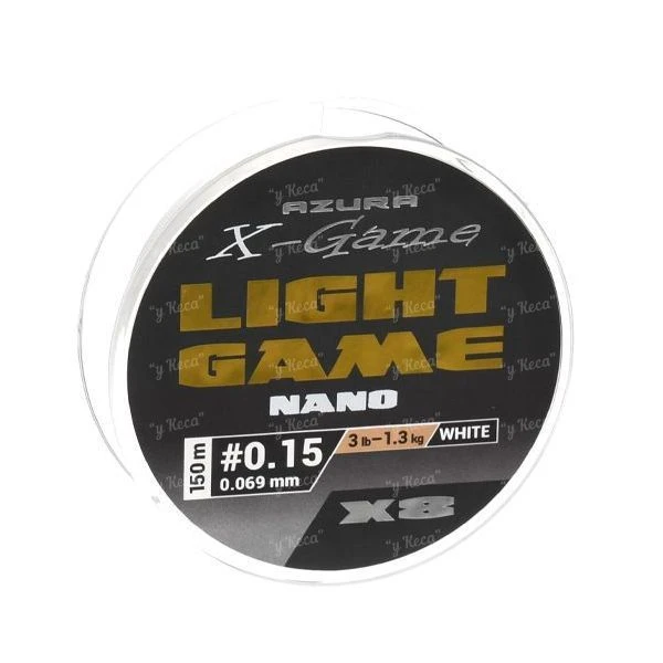 Шнур Azura X-Game Light Game Nano PE X-8 150m #0.15 3lb White фото